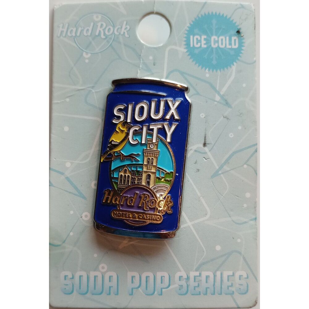 Sioux City Hard Rock Hotel & Casino 3D lapel Pin Soda Pop Series